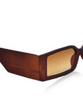 Prime Brown Rectangle One Size Plastic UV Sunglasses-OL106BR