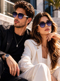 Prime Black Round One Size Plastic UV Sunglasses-OL119BK