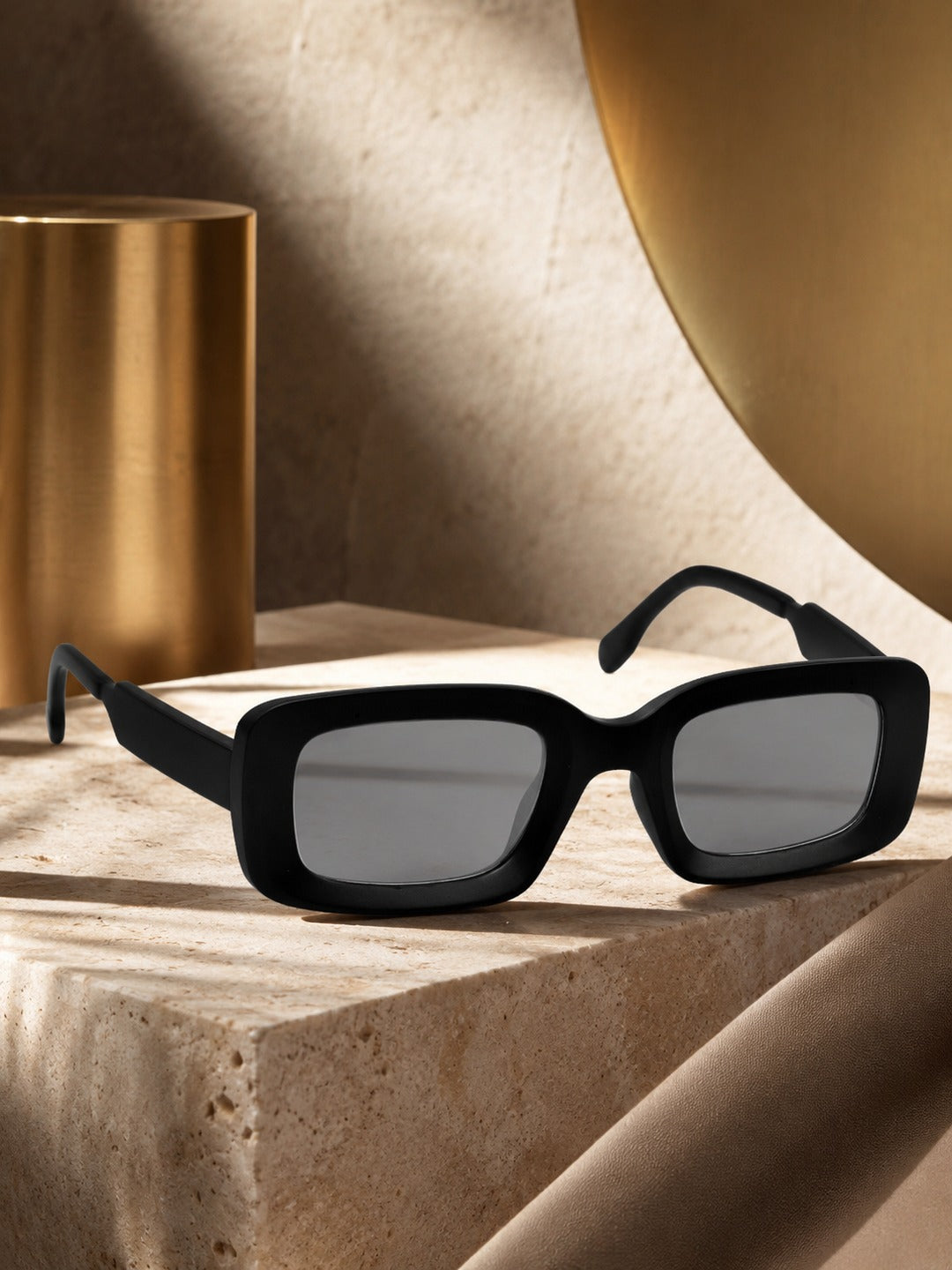 Prime Grey Square One Size Plastic UV Sunglasses-OL105GY