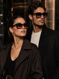 Prime Brown Square One Size Plastic UV Sunglasses-OL105BR