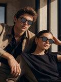 Prime Black Round One Size Plastic UV Sunglasses-OL100BK