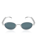 Celebrity Black Silver-Toned Metal Rimless UV Protected  Oval Luxe Sunglasses For Women CL117SL-BK