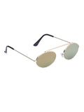Prime Brown Oval One Size Metal UV Sunglasses-OL137BR