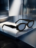Prime Black Cate-eye One Size Plastic UV Sunglasses-OL128BK