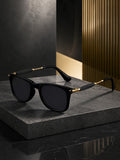 Elite Collection Black Browline One Size Plastic Adult-Unisex UV Sunglasses-EC303BK